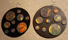 Load image into Gallery viewer, Extra Large Abstract handpainted Wooden Earrings Kargo Fresh