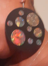 Load image into Gallery viewer, Extra Large Abstract handpainted Wooden Earrings Kargo Fresh