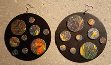 Load image into Gallery viewer, Extra Large Abstract handpainted Wooden Earrings Kargo Fresh