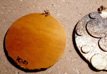 Load image into Gallery viewer, Extra Large Abstract handpainted Wooden Earrings Kargo Fresh