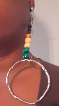 Load image into Gallery viewer, Extra Large Ghana Charm Hoop Earrings (9 inch) Kargo Fresh