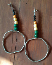 Load image into Gallery viewer, Extra Large Ghana Charm Hoop Earrings (9 inch) Kargo Fresh