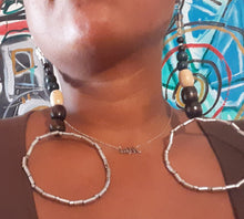 Load image into Gallery viewer, Extra Large Ghana Charm Hoop Earrings (9 inch) Kargo Fresh