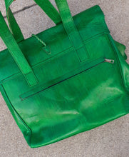 Load image into Gallery viewer, Extra Large Handmade Vintage Leather Gye Nyame Overnight Bag Kargo Fresh