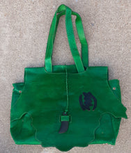 Load image into Gallery viewer, Extra Large Handmade Vintage Leather Gye Nyame Overnight Bag Kargo Fresh