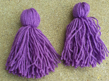 Load image into Gallery viewer, Extra Large Handmade Yarn Tassel Earrings Kargo Fresh