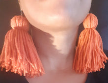 Load image into Gallery viewer, Extra Large Handmade Yarn Tassel Earrings Kargo Fresh