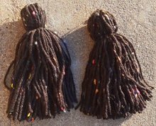 Load image into Gallery viewer, Extra Large Handmade Yarn Tassel Earrings Kargo Fresh