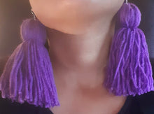 Load image into Gallery viewer, Extra Large Handmade Yarn Tassel Earrings Kargo Fresh
