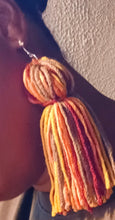 Load image into Gallery viewer, Extra Large Handmade Yarn Tassel Earrings Kargo Fresh