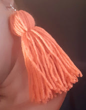 Load image into Gallery viewer, Extra Large Handmade Yarn Tassel Earrings Kargo Fresh