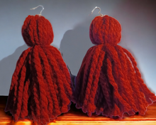 Load image into Gallery viewer, Extra Large Handmade Yarn Tassel Earrings Kargo Fresh