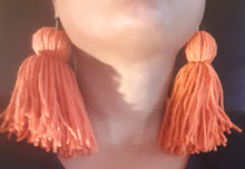 Load image into Gallery viewer, Extra Large Handmade Yarn Tassel Earrings Kargo Fresh