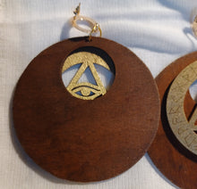 Load image into Gallery viewer, Extra Large Handpainted Eye of Horus Earrings Kargo Fresh