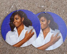 Load image into Gallery viewer, Extra Large Michelle Obama Cameo Earrings Kargo Fresh