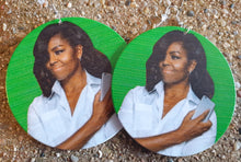 Load image into Gallery viewer, Extra Large Michelle Obama Cameo Earrings Kargo Fresh