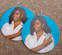 Load image into Gallery viewer, Extra Large Michelle Obama Cameo Earrings Kargo Fresh