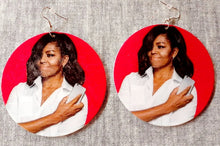 Load image into Gallery viewer, Extra Large Michelle Obama Cameo Earrings Kargo Fresh