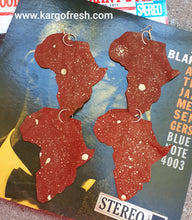 Load image into Gallery viewer, Extra large 8 inch handmade Genuine Leather Africa Earrings Kargo Fresh