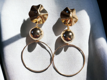 Load image into Gallery viewer, Extra large abstract clip on hoops Kargo Fresh