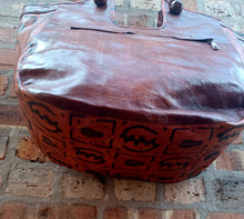 Load image into Gallery viewer, Extra large leather gye nyame tote Kargo Fresh