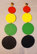 Load image into Gallery viewer, Extra long handmade Natural Wood Clip On Earrings Kargo Fresh