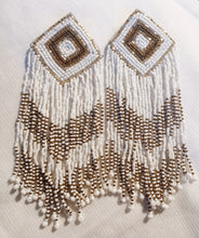 Load image into Gallery viewer, Fabulous large handbeaded clip on earrings Kargo Fresh