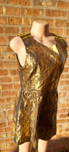 Load image into Gallery viewer, Faux leather handpainted skater dress with custom choker and earrings Kargo Fresh