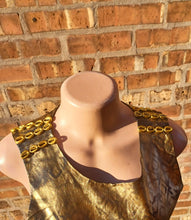 Load image into Gallery viewer, Faux leather handpainted skater dress with custom choker and earrings Kargo Fresh