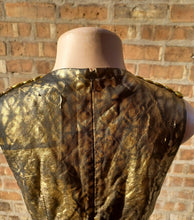 Load image into Gallery viewer, Faux leather handpainted skater dress with custom choker and earrings Kargo Fresh