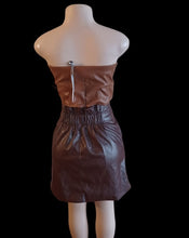 Load image into Gallery viewer, Faux leather mini skirt and corset top M Kargo Fresh