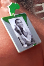 Load image into Gallery viewer, Fela Kuti Tribute Large Wooden Dangle Pop Art Earrings Kargo Fresh