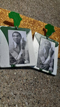 Load image into Gallery viewer, Fela Kuti Tribute Large Wooden Dangle Pop Art Earrings Kargo Fresh