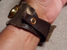 Load image into Gallery viewer, Genuine Leather Mudcloth Print Cuff Bracelet Kargo Fresh