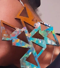 Load image into Gallery viewer, Giant Abstract Handpainted Earrings Kargo Fresh