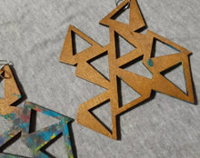 Load image into Gallery viewer, Giant Abstract Handpainted Earrings Kargo Fresh