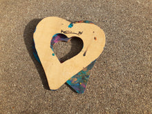 Load image into Gallery viewer, Giant Abstract Handpainted Heart Earrings Kargo Fresh