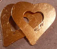 Load image into Gallery viewer, Giant Abstract Handpainted Heart Earrings Kargo Fresh