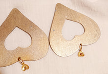 Load image into Gallery viewer, Giant Abstract Handpainted Heart Earrings Kargo Fresh