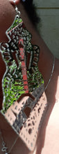 Load image into Gallery viewer, Giant Abstract Print Mirrored Acrylic Earrings Kargo Fresh