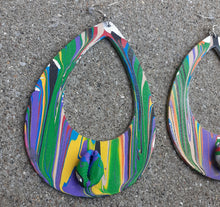 Load image into Gallery viewer, Giant Afrocentric Handpainted Hoop Earrings Kargo Fresh