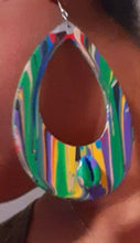 Load image into Gallery viewer, Giant Afrocentric Handpainted Hoop Earrings Kargo Fresh