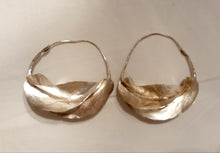 Load image into Gallery viewer, Giant Vintage Fulani Tribal Hoop Earrings Silver Kargo Fresh