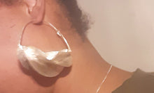 Load image into Gallery viewer, Giant Vintage Fulani Tribal Hoop Earrings Silver Kargo Fresh