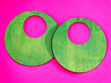 Load image into Gallery viewer, Giant Wooden Hoop Earrings Kargo Fresh