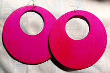 Load image into Gallery viewer, Giant Wooden Hoop Earrings Kargo Fresh