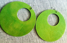 Load image into Gallery viewer, Giant Wooden Hoop Earrings Kargo Fresh