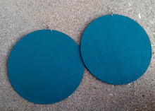 Load image into Gallery viewer, Giant handpainted wooden disc earrings Kargo Fresh