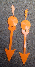 Load image into Gallery viewer, Giant neon arrow pop art acrylic earrings Kargo Fresh