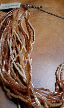Load image into Gallery viewer, Glass Bead Multi Strand Layering Necklace and custom clip on earrings set Kargo Fresh